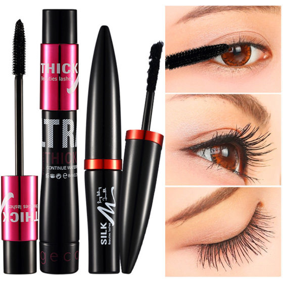 Gymon Grafting Fiber Mascara suit Durable Waterproof Thick Not Sizzy Long Eyelash Base Cross-border Cosmetic