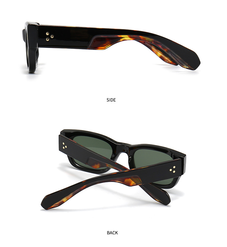 50g Weight Full Frame Glasses Structure Sunglasses Classification PC, UV400 Protection Lens Material Square Glasses Style Casual, Outdoor, Daily Occasion Geometric Pattern Unisex Gender Vintage Style, Classic Style Style Vintage Style Classic Style Geometric PC UV400 Protection Square Full Frame Women's Sunglasses 11