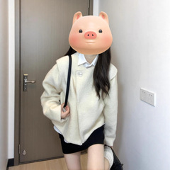 法式气质羊羔毛小香风外套女秋感chic千金名媛开衫夹克上衣