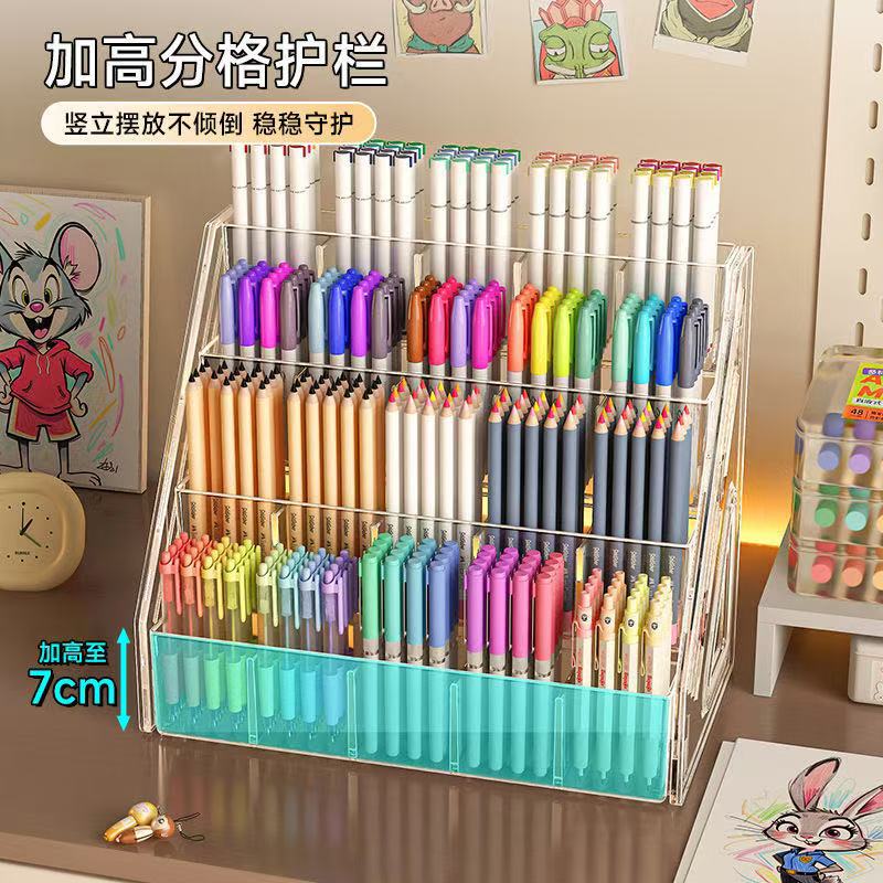 Pen Holder Large Capacity Watercolor Pen Storage Rack Acrylic Kidsren's Brush Marker Pen Storage Rack