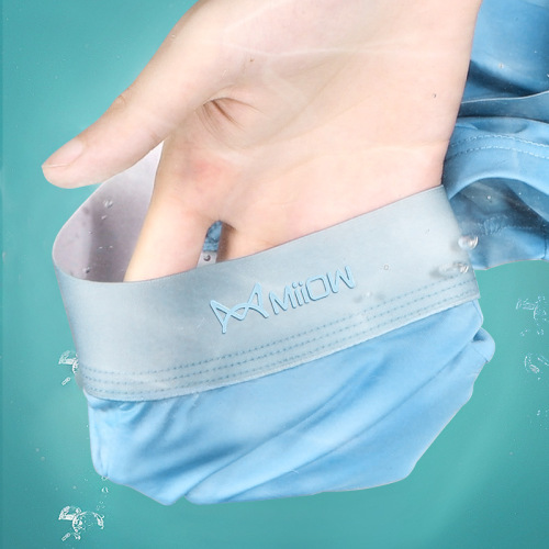 Official Catman Men's Ice Silk High-Elastic Flat-Waist Briefs Student Double-Layer Inner Labia Breathable Solid Color Four-Way Shorts