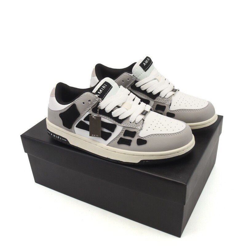 High-end AMIRI bone shoes, men's luxury casual leather shoes, Emir women's niche bone-style sneakers High-end AMIRI bone shoes, men's luxury casual leather shoes, Emir women's niche bone-style sneakers