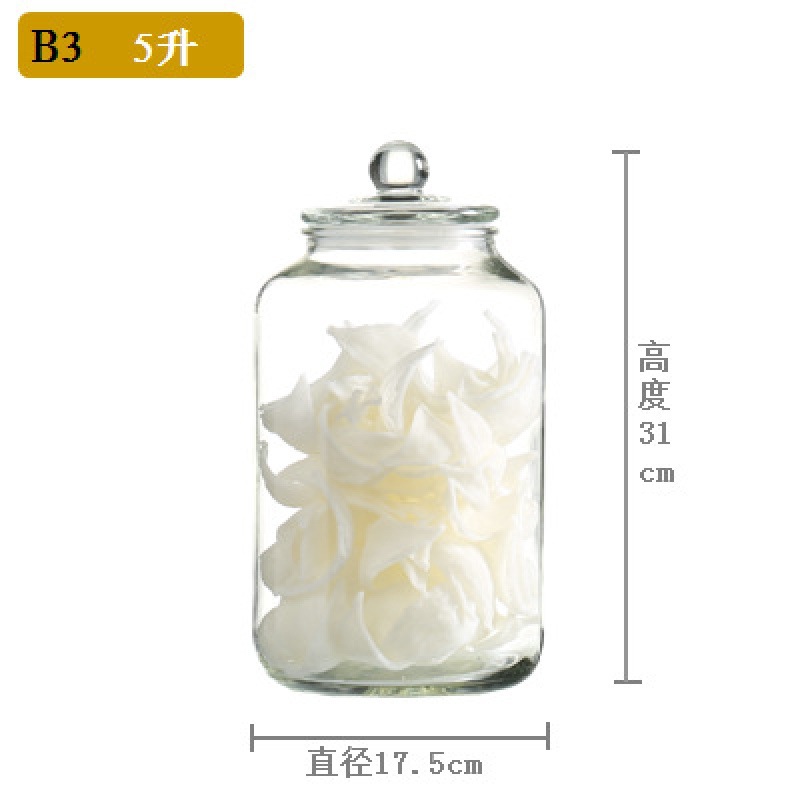 玻璃储物罐干果杂粮食品罐家用密封茶叶储存罐加厚米桶面粉收纳罐