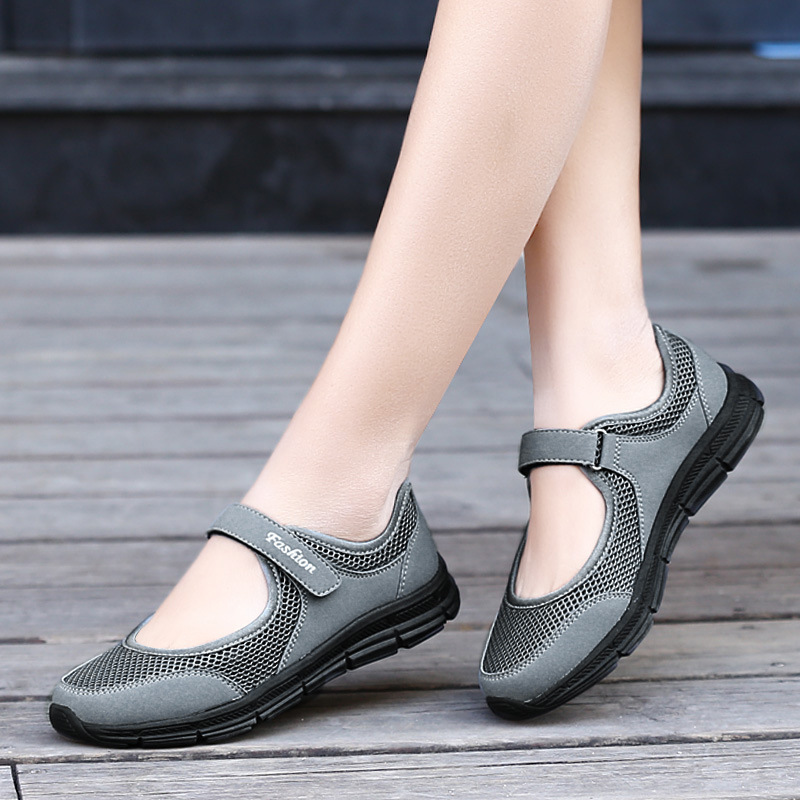 766 zapatos de mujer transfronterizos, zapatos de madre, zapatos planos de suela blanda transpirables para ancianos, zapatos individuales para mujer, zapatos para caminar, zapatos cómodos para el comercio exterior