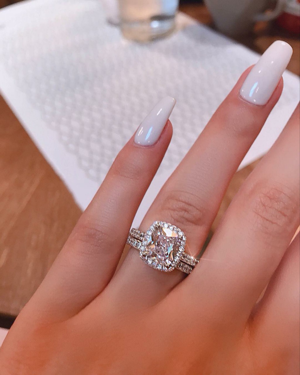 Fashion Square Sterling Silver Inlay Artificial Diamond Rings 1 Piece