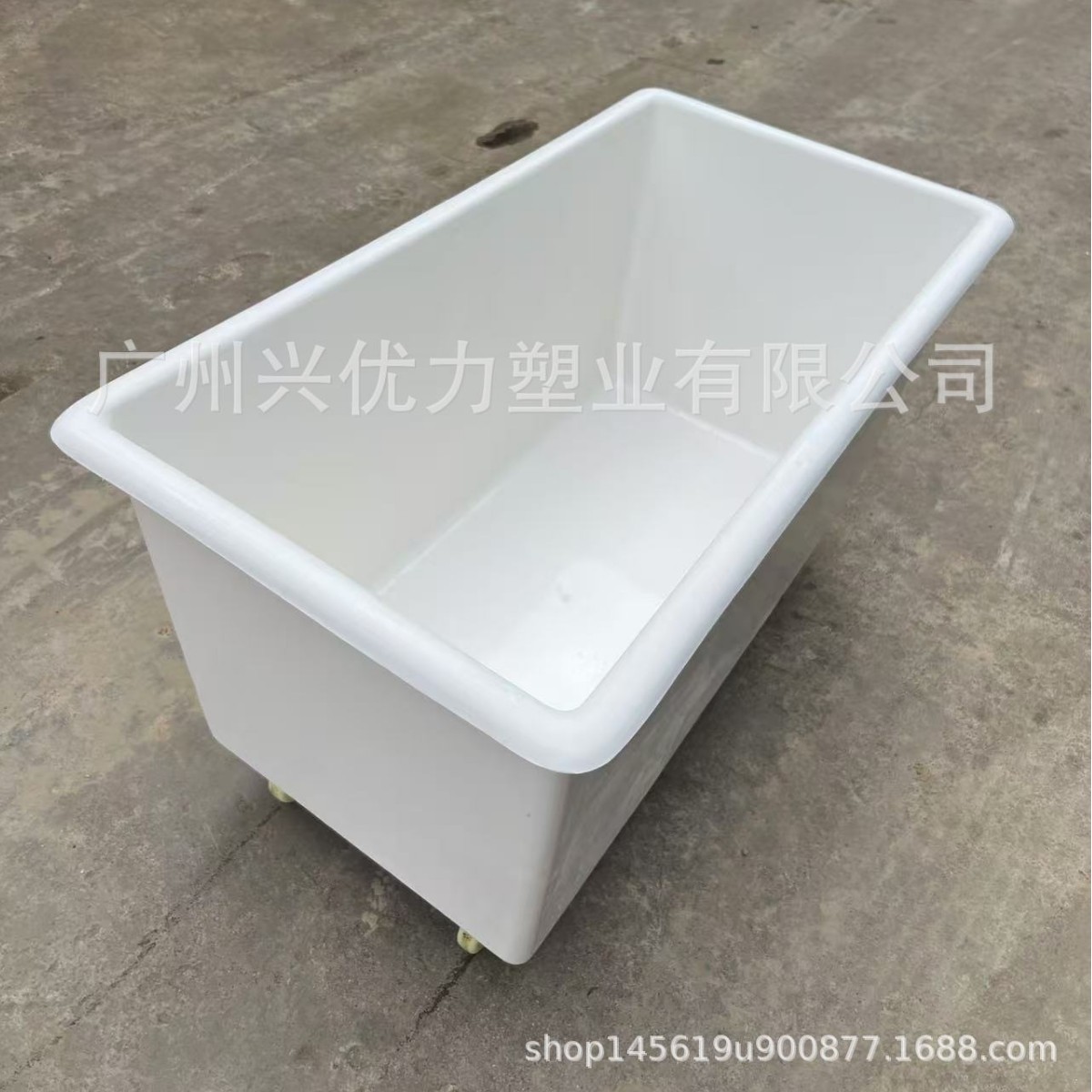 服装洗涤厂用四轮玻璃钢周转桶/耐老化光滑不勾丝玻璃钢布草车