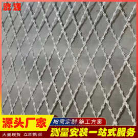 刀片刺绳不锈钢滚笼防护网防锈刺网带刺铁丝防盗防爬刺围墙防爬网