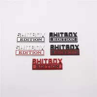 Модернизированный автомобиль шильдик Sh1tbox из цинкового сплава IT edition металлическая наклейка на машину