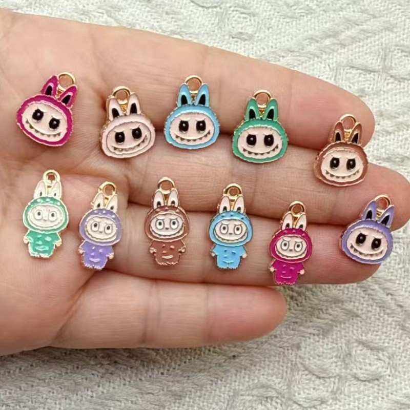 アニメ漫画かわいいラブブペンダント合金ドリップオイル DIY イヤリングキーホルダーネックレス手作りアクセサリー作り|undefined