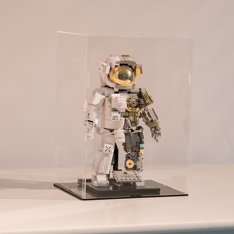 JAKI Jiaqi amanecer astronauta compatible Lego modelo de ladrillo niño desmontado astronauta chino regalo de decoración