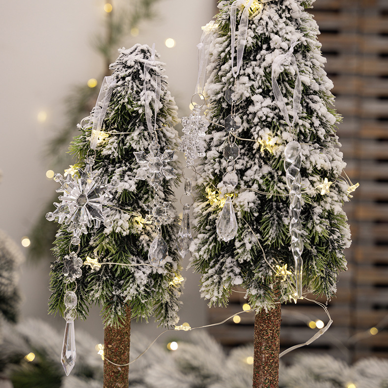 Snowflake Pattern Christmas Simple Style Classic Style Snowflake Arylic Holiday Daily Hanging Ornaments