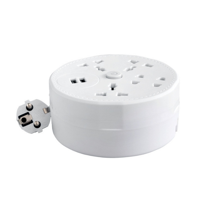 zócalo de almacenamiento USB con gancho colgante, enchufe de bobinado retráctil, enchufe de bobinado, disco giratorio, enchufe de disco redondo