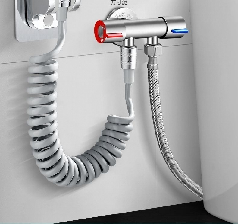 Toilet Companion high-pressure spray 304 stainless steel bathroom flushing device, toilet faucet, washroom spray factory Specification drawing