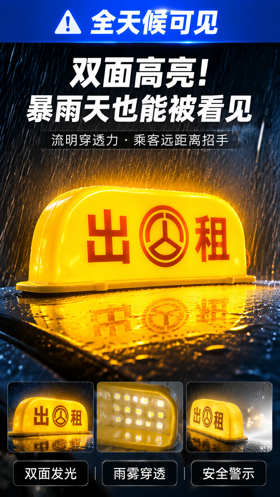 LED taxi roof light, ride-sharing car roof light, ride-sharing vehicle roof light, Didi car roof light, magnetic ceiling light