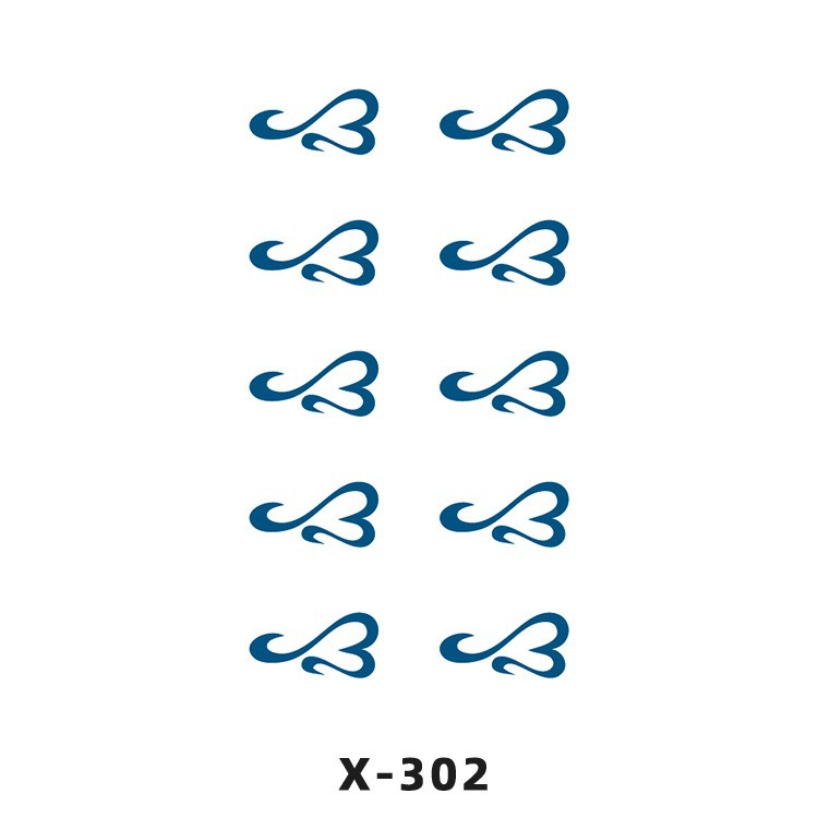 Arco de flor pequeña pegatinas de tatuaje fresco 3D dibujos animados transfronterizo Henna rosa impermeable texto en inglés pegatinas de tatuaje