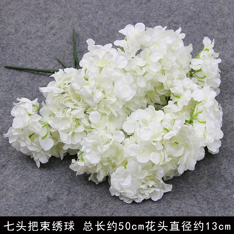 Bodas de flores de seda de imitación blanca flores falsas decorativas floral sala de bodas floral hogar ramo único camino de introducción de flores
