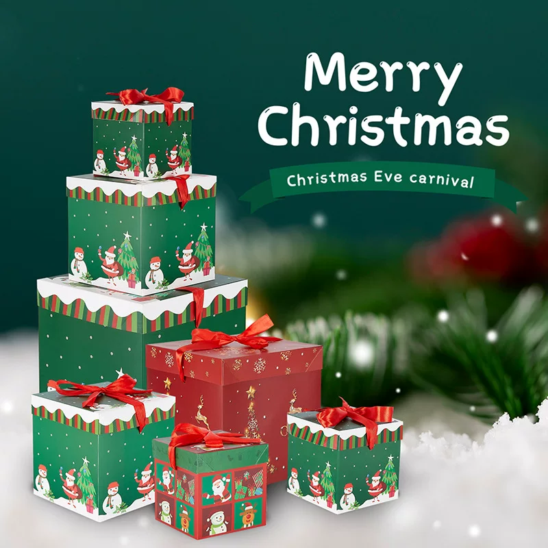 Christmas decorations, gift box, bag, set, layout, Birthday gift