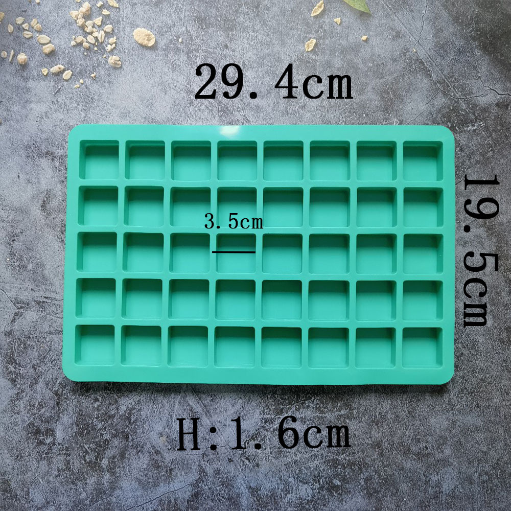 Silicone 40 con hielo cuadrado 228 chocolate horneado pasteles galletas molde de pastel postres herramientas de cocina