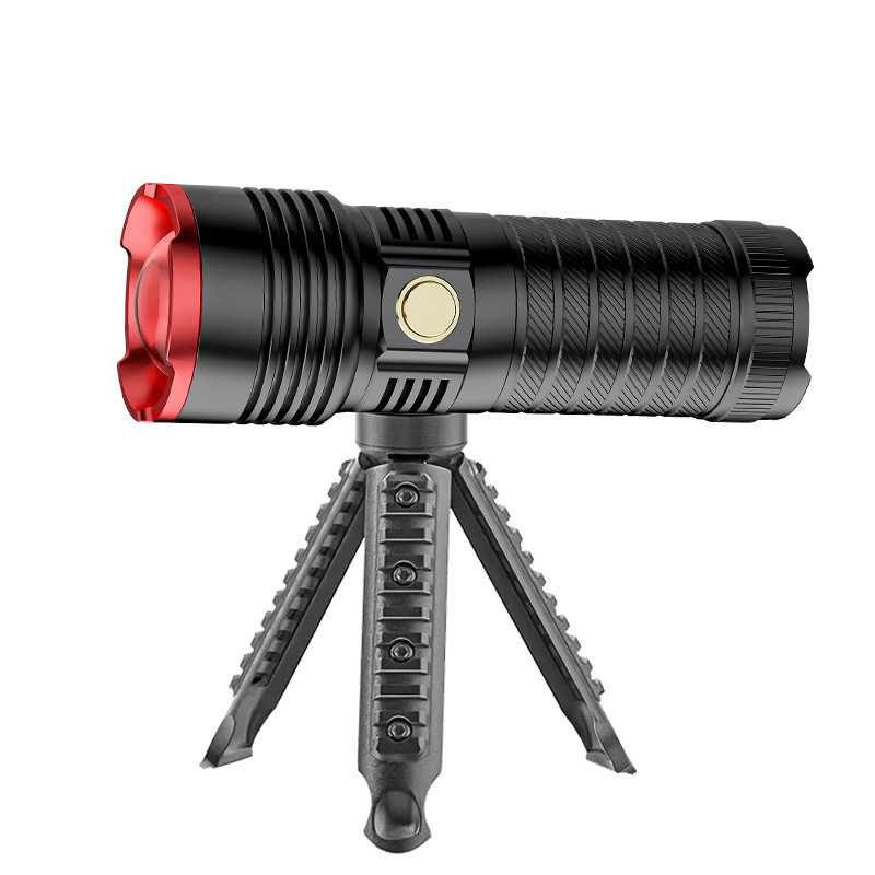 Linterna láser blanco táctico fuerte luz al aire libre de carga Super brillante patrulla Casa de emergencia linterna luz de trabajo tiro largo