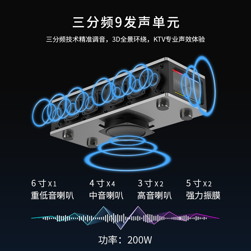 新型家庭用ktv音響セット知能システム点歌機無線家庭k歌スピーカーカラオケ一体型|undefined