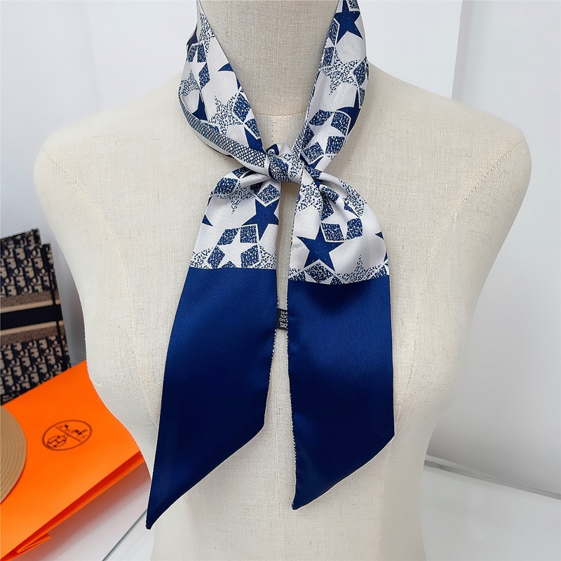 2025 nuevo estilo D bolsa atada bufanda de seda Dai Fei bolsa envuelta asa seda twilly tira larga y estrecha correa correa para el cuello cinta