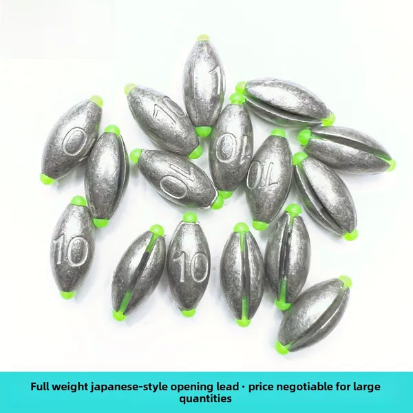 Japanese-Style Open Lead Pendant, No Need to Disassemble the Main Line, Replaceable Lead Pendant, Japanese-Style Lead Opening Lead Pendant, Die-Cast Opening Lead, Japanese-Style Lead