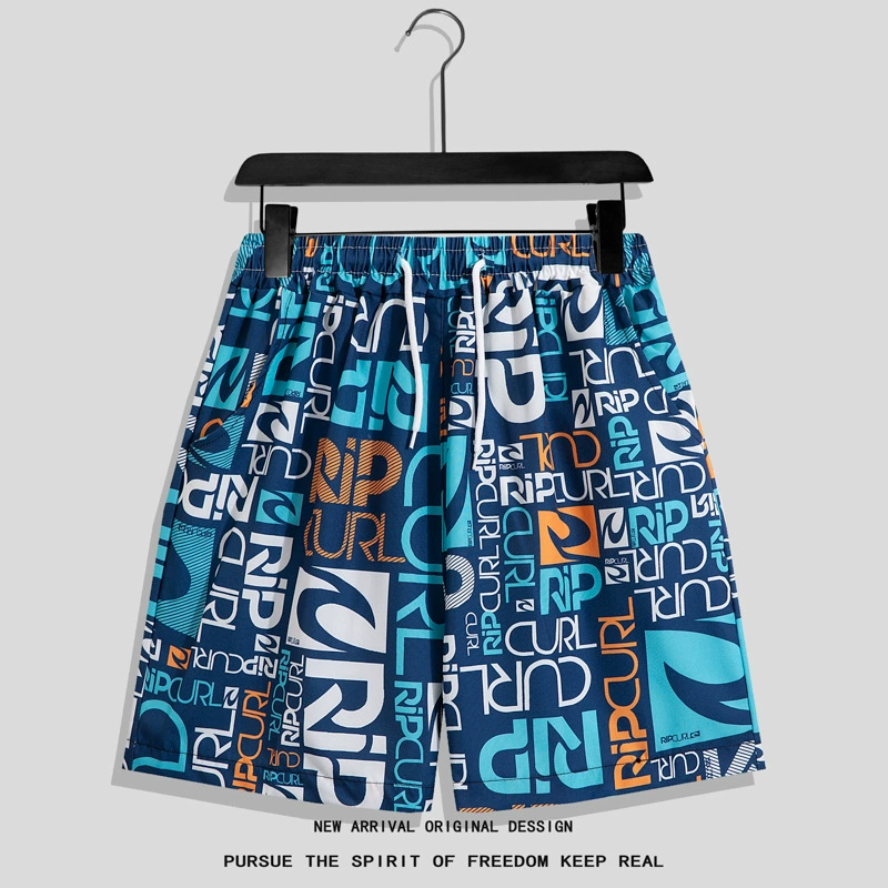 Носить пляжные брюки на улице Мужские летние повседневные большие брюки шорты свободные спортивные тонкие сухие узкие брюки