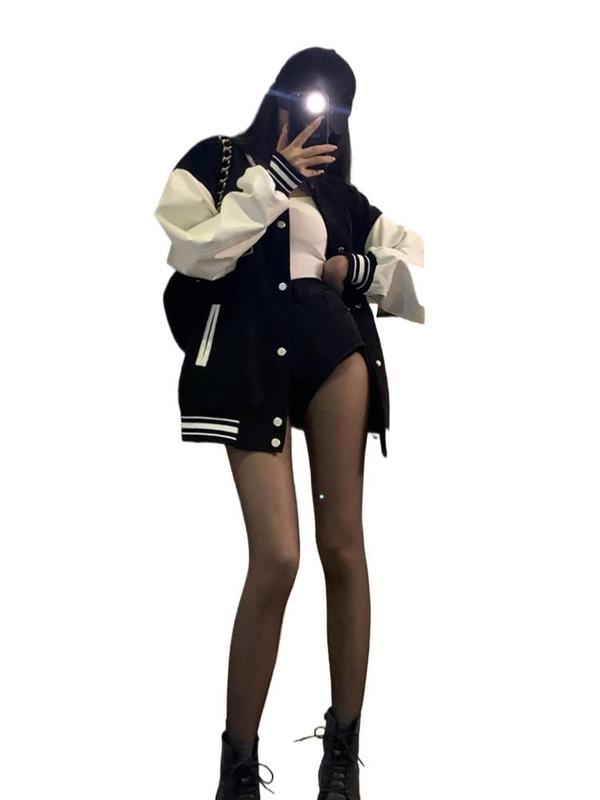 卫衣女秋不带帽美式高街棒球服女秋款休闲外套ins潮|undefined