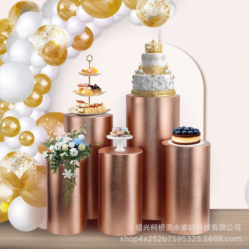 批发ins圆柱桶布套酒店婚礼派对铁艺甜品桌套蛋糕轻奢甜品台盖布|undefined