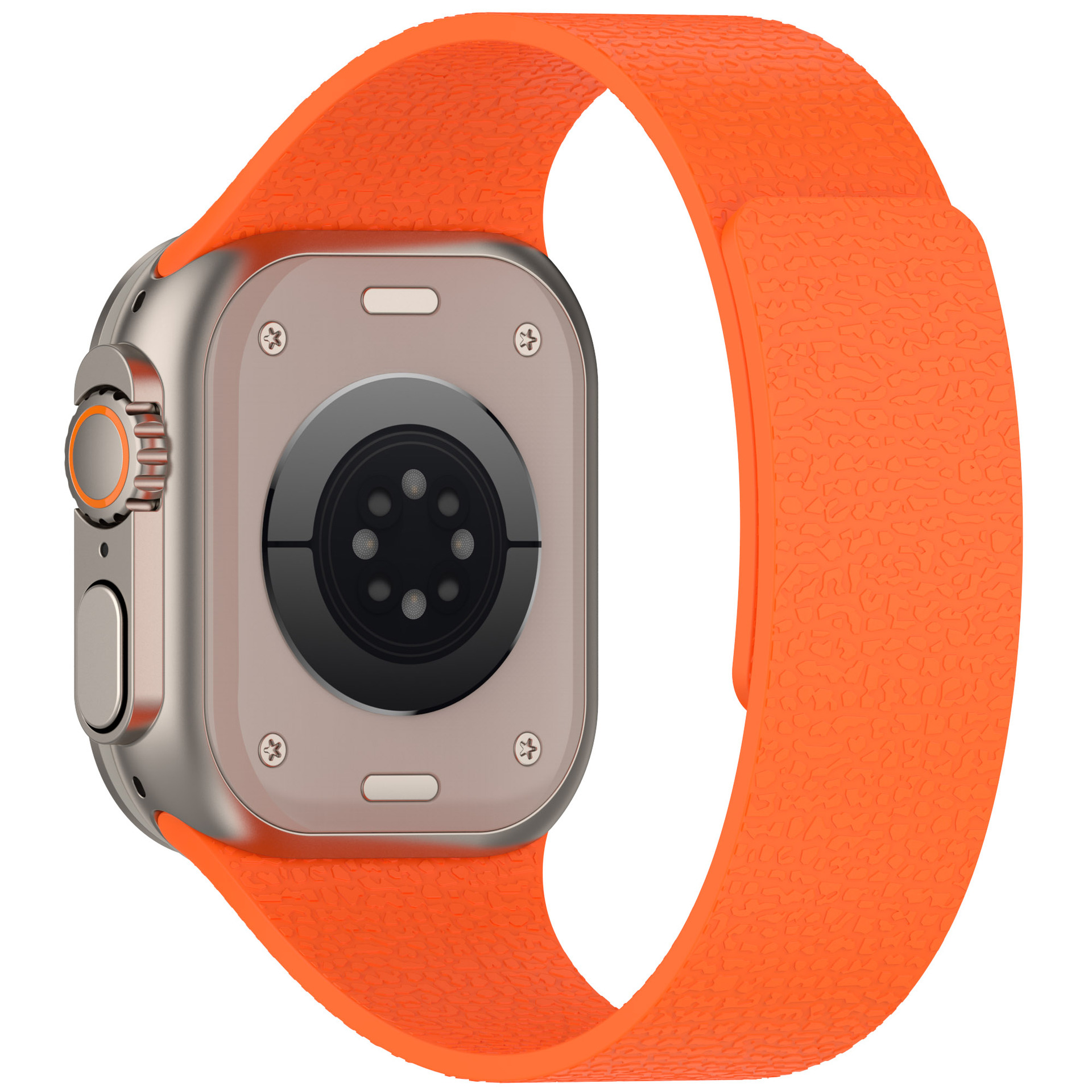 Suitable for Huawei gt5, Xiaomi s4, Apple iwatch9, litchi pattern silicone soft magnetic ultra watch strap s10 undefined