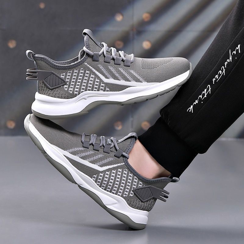 春夏款透氣運動休閒鞋男2023新款男士低幫潮鞋時尚潮鞋舒適男鞋子