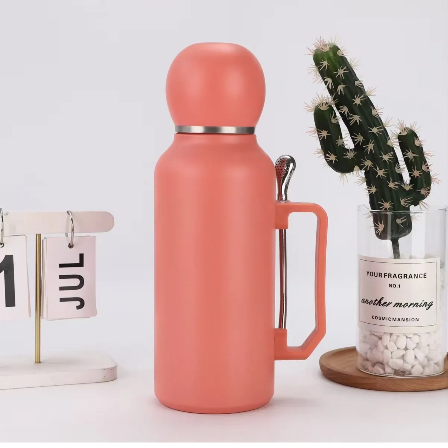 304 taza de fútbol de acero inoxidable al aire libre acompañante hervidor de agua de alta capacidad de doble vacío taza de agua portátil sin