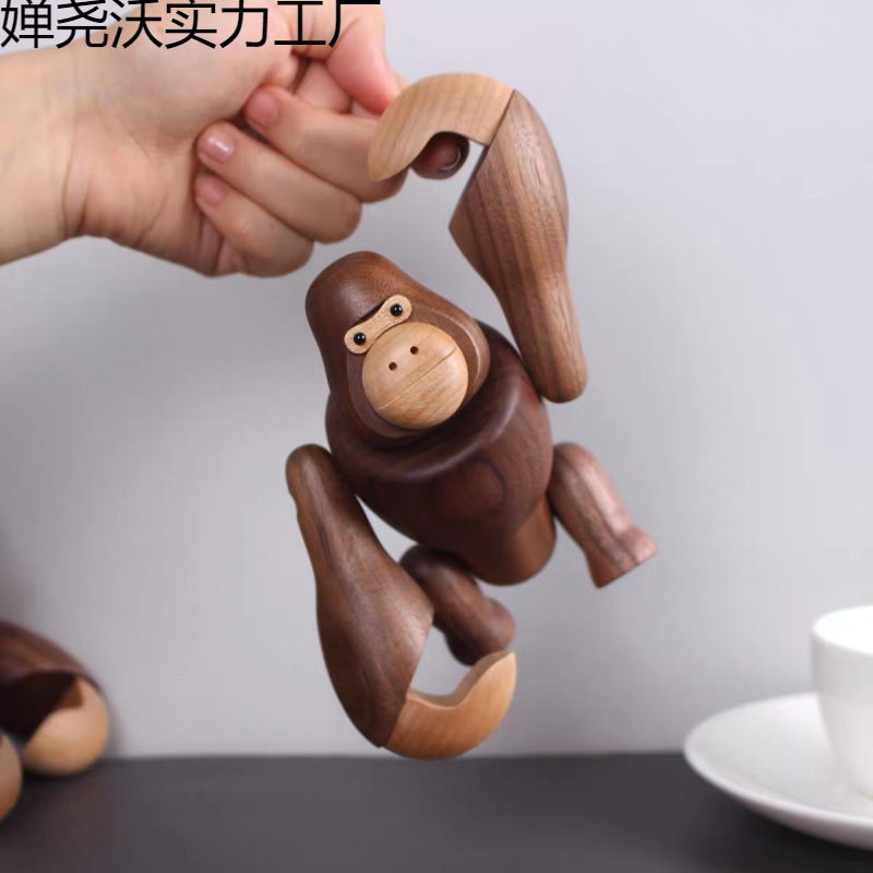 ゴリラキングコング無垢材模擬動物文化的で創造的な装飾品子供部屋ニッチおもちゃルームスタディハンギングアクセサリー|undefined