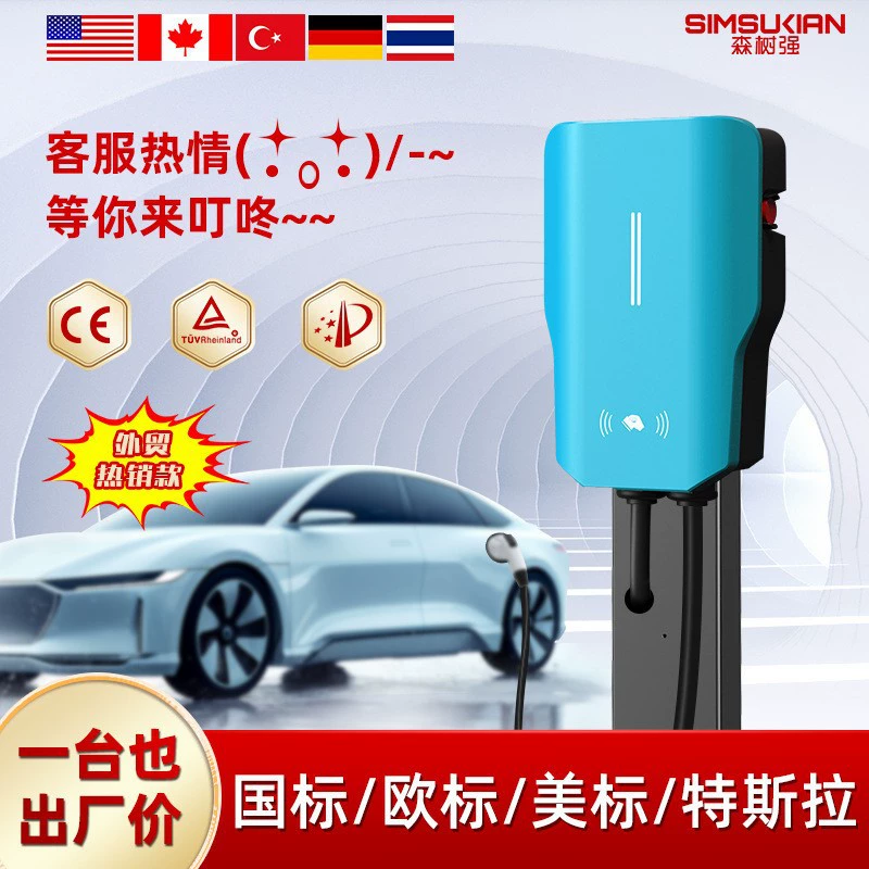 Американская стандартная настенная зарядная станция Tesla BYD Wenjie с оплатой по карте, сканированием и через приложение, коммерческая зарядная станция мощностью 9,6 кВт.