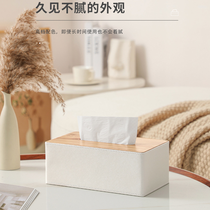 Letras comerciales impreso logo Hotel caja de pañuelos de cuero moderno minimalista Oficina caja de pañuelos sala de estar hogar Club