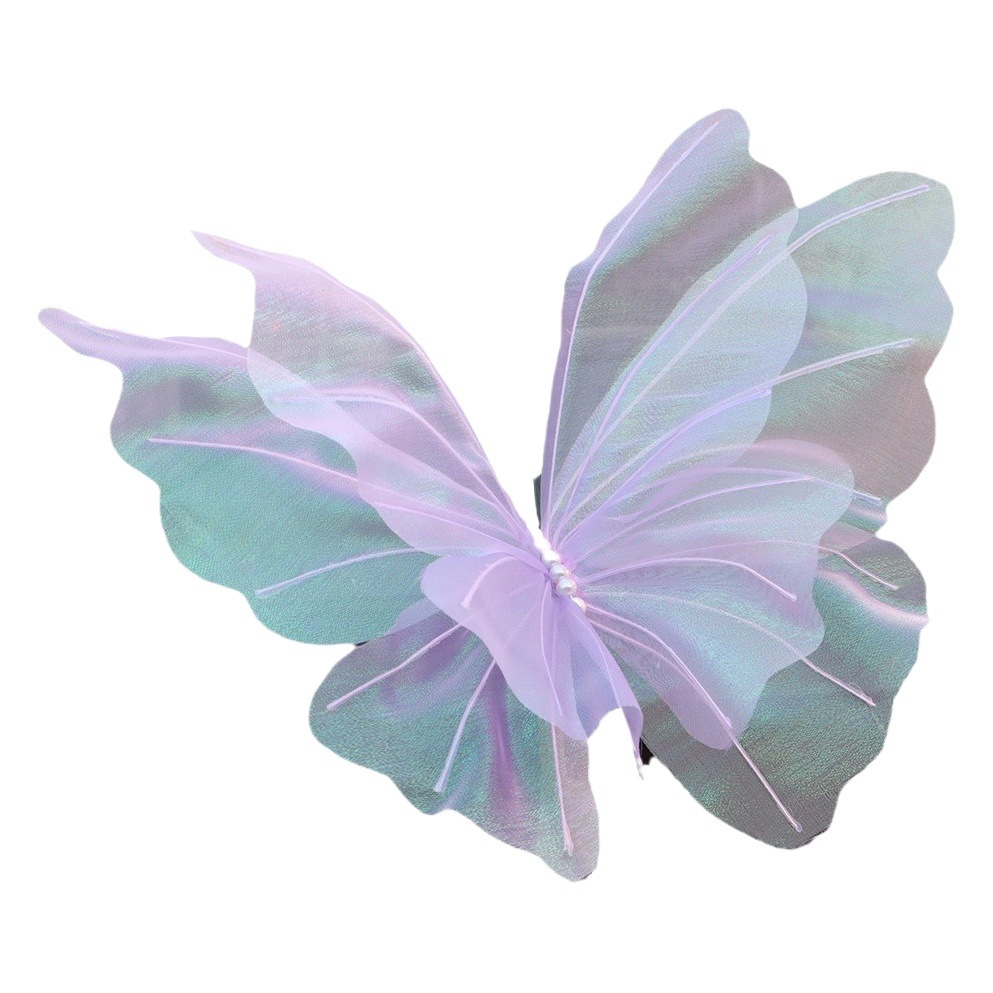 Nueva seda colorida mariposa vestido de novia al aire libre tiro belleza ventana decoración de la boda 50cm mariposa tridimensional