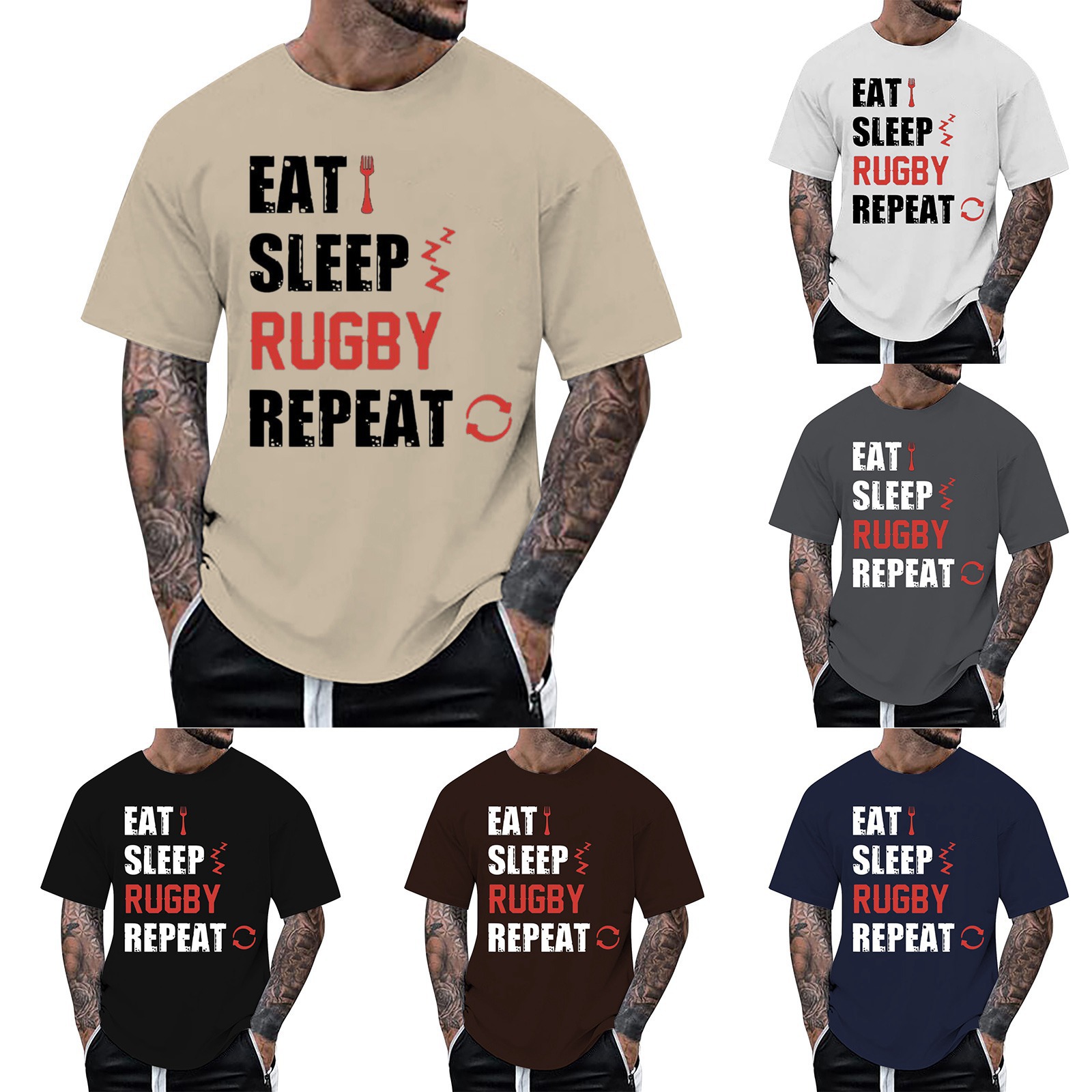 Koszulka męska do rugby z 2023 r., luźny sweter z krótkim rękawem_voghion.com