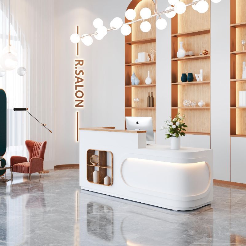 Reception Desk, Cashier Counter, Shop Bar Counter, Company Front Desk, Reception Desk, Trendy Store Counter, Clothing Store, Yoga Studio