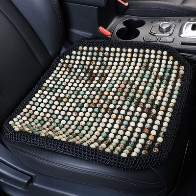 Bodhi Car Seat Cushion Cooling: Cool pad - bodhi-hand-hook-edge-breathable-layer-square-mat-solid-colorblack-mesh-flower-beads