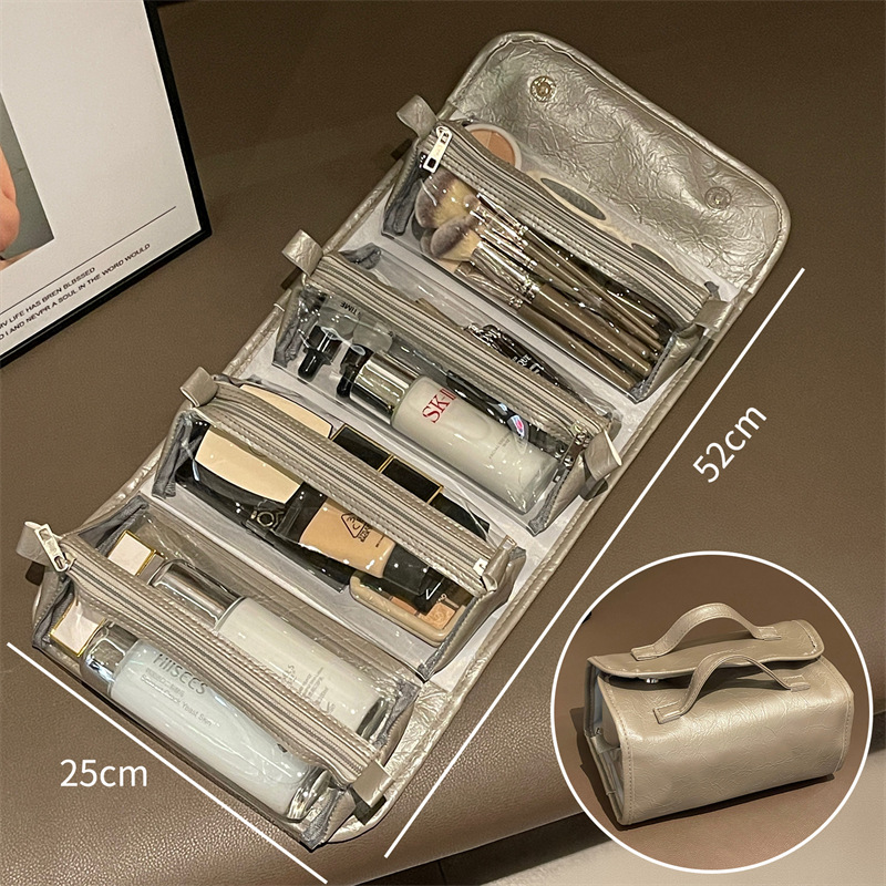 Nueva bolsa de almacenamiento de cosméticos 4 - en - 1 desmontable y plegable para viajar bolsa de almacenamiento portátil de gran capacidad