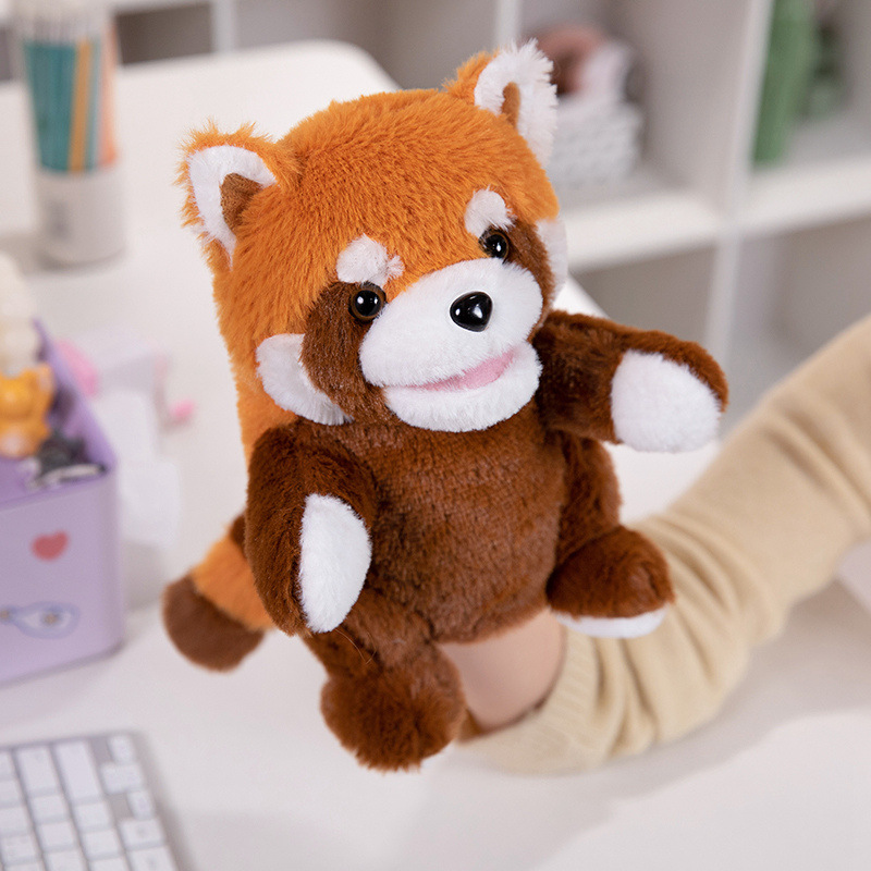 Caricatura interactiva padre-hijo zorro rana muñeca muñeca niños guantes muñeca pacificación muñeca de tela espectáculo de jardín de infantes