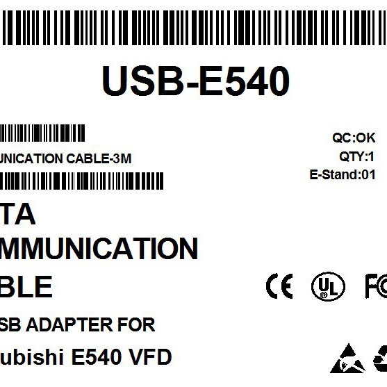 三菱FR-E540系列变频器调试电缆 连接线 下载数据线USB-E500