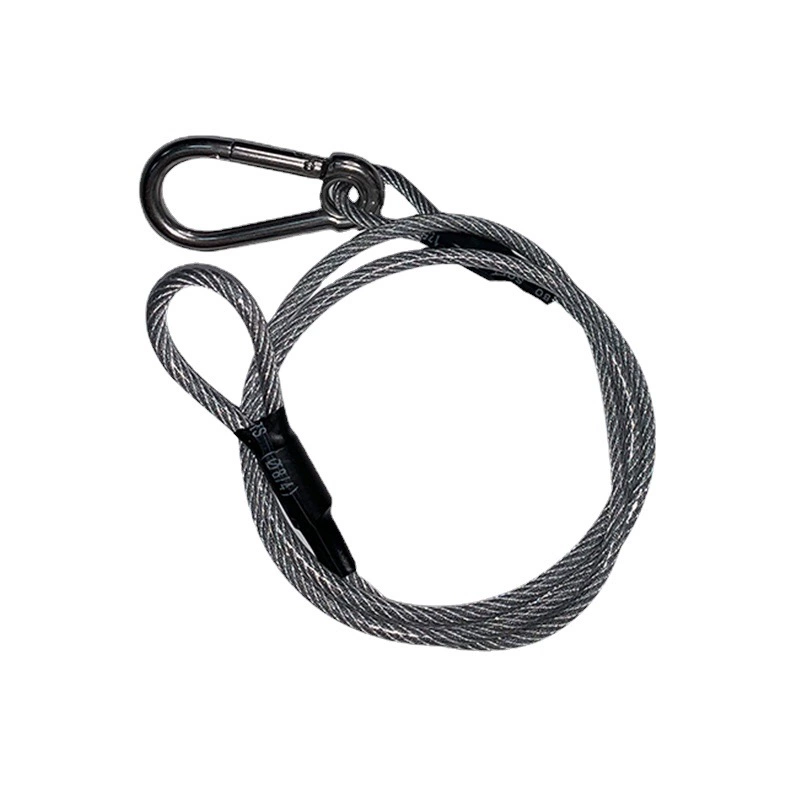 Customized stainless steel wire rope suppress the chocolate buckle steel wire rope 304 bag of glue steel wire ropes with 304 buckle