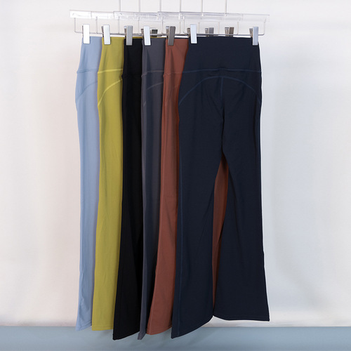 Yoga pants, all-season women's bell-bottom pants, hip-raising, quick-drying, tight-fitting, tummy-tightening, high-waisted, slimming, sports yoga floor-pants