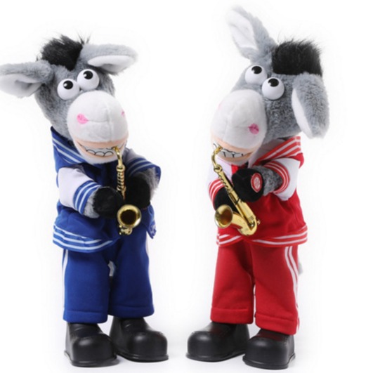 厂家批发 一件代发 疯狂的摇头驴公仔 儿童礼物电动玩具