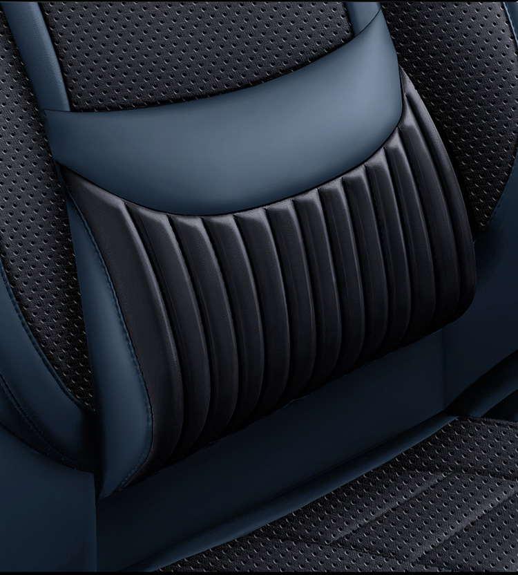 Cross-Border Four-Season Universal Car Seat Cushion Fully Surrounded Seat Cover Perforated Breathable Nappa Leather Seat Cover Summer Car Seat Cushion