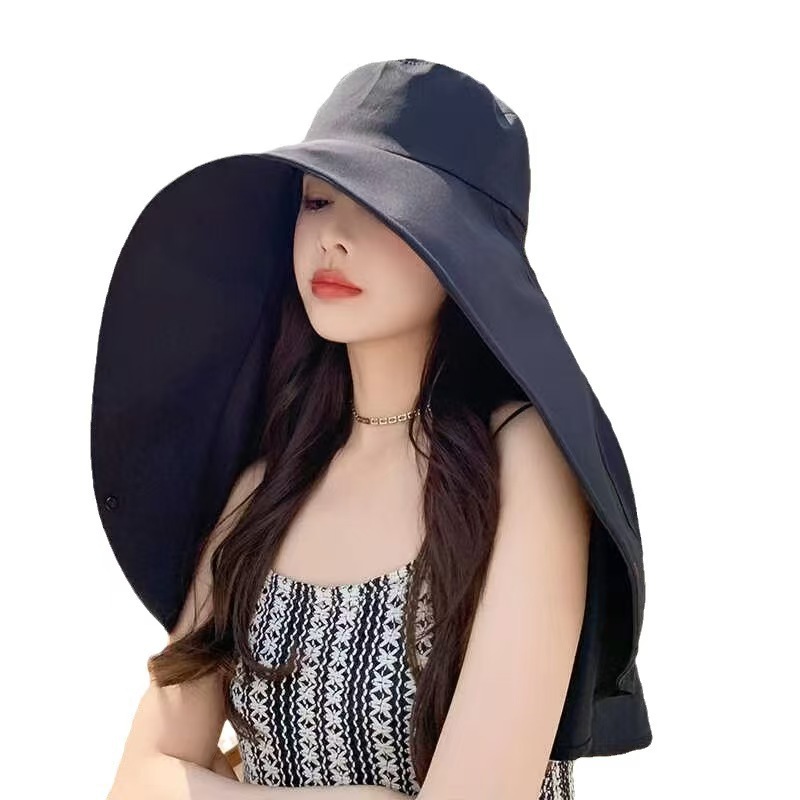Sombrero solar para mujeres 2025, nuevo verano, gorra grande, gorra plegable anti-UV, gorra de pescador de sombrero