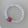 Organic crystal, fashionable fresh brand bracelet from pearl, cat's eye, wholesale
