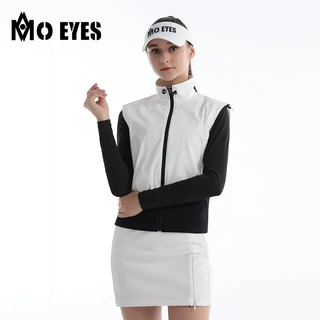 MO EYES魔眼 高尔夫马甲女士秋冬上衣拉链立领防风松紧绳背心外套