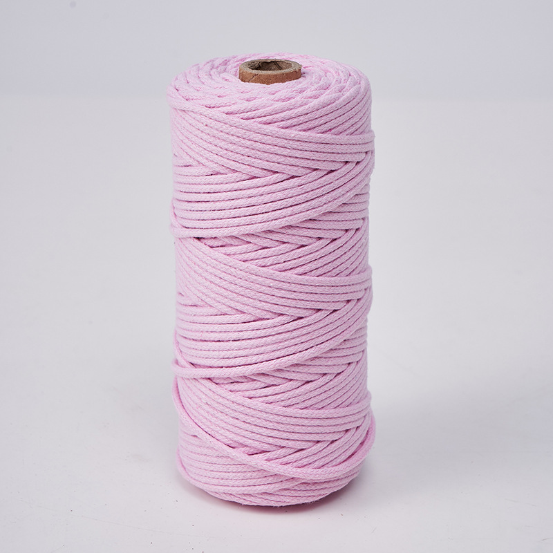 Cuerda de algodón con núcleo de 3mm, ropa de bricolaje, decoración de textiles para el hogar, cordón de algodón, cuerda tejida, tapicería de color, cuerda de algodón con corazón